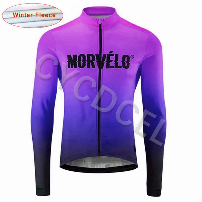 Morvelo мужские флисовые Теплые майки с длинным рукавом для велоспорта Mtb Одежда для велоспорта - Цвет: 8