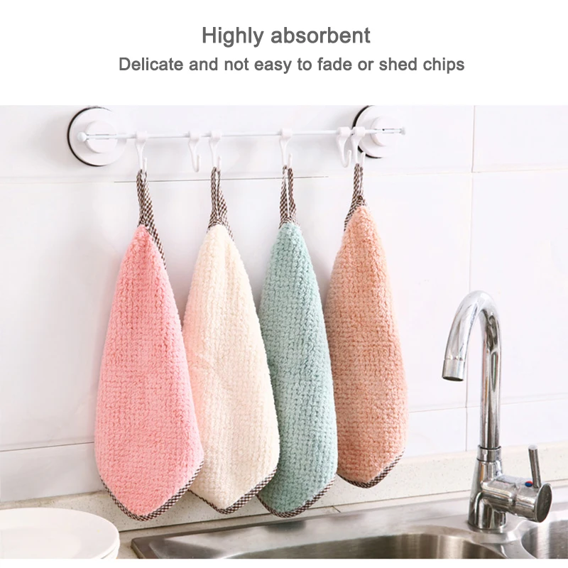 Впитывающее кухонное полотенце для мытья посуды, тряпичное полотенце, домашнее полотенце из микрофибры, плотное полотенце для мытья посуды, кухонное полотенце