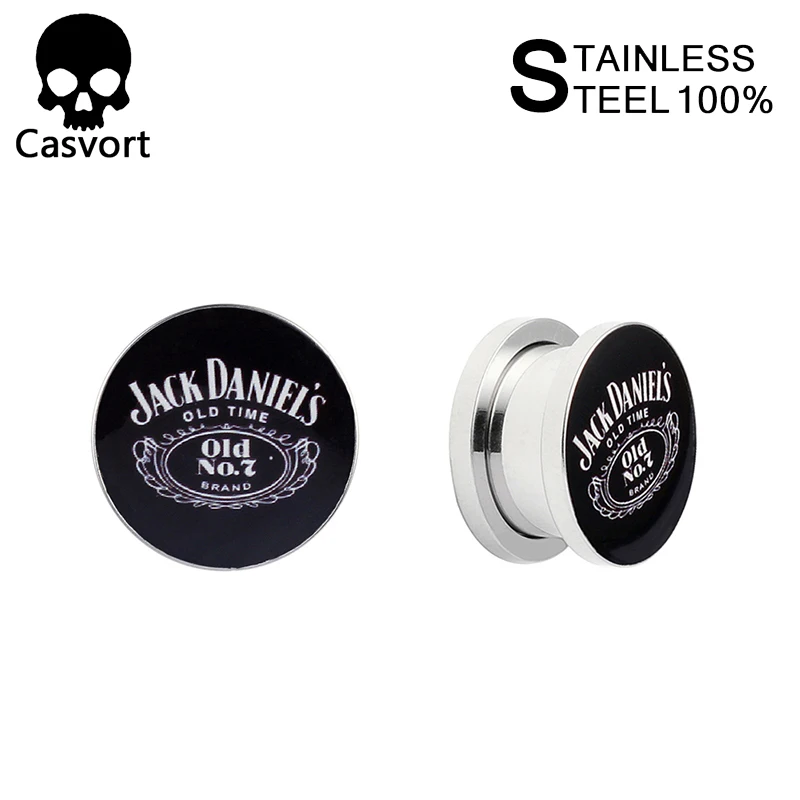 

Casvort 2 pcs Screw Ear Epoxy Tunnel Plug Piercing Ring Expander Studs Stretchers Fashion Body Piercing Jewelry Earrings Gift