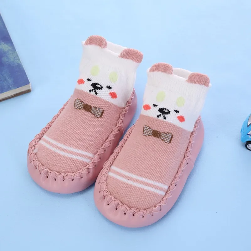 

12 Kinds 2Pcs Autumn Baby Stock Casual Fashion Children's Cute Cartoon Slippers Kids Non-Slip Cotton Floor Socks
