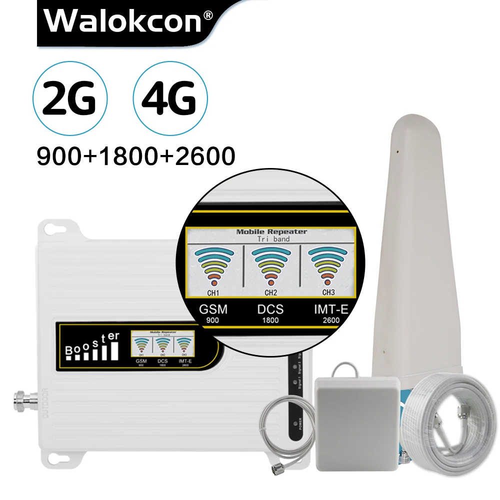 2019 новый Ретранслятор GSM 900 DCS/LTE 1800 LTE 2600 МГц трехдиапазонный усилитель мобильного