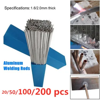 

20/50/100PCs Aluminum Welding Brazing Rod 1.6/2MM Low Temperature Wire Solder Cored No Need Solder Powder Bundle Storage Box