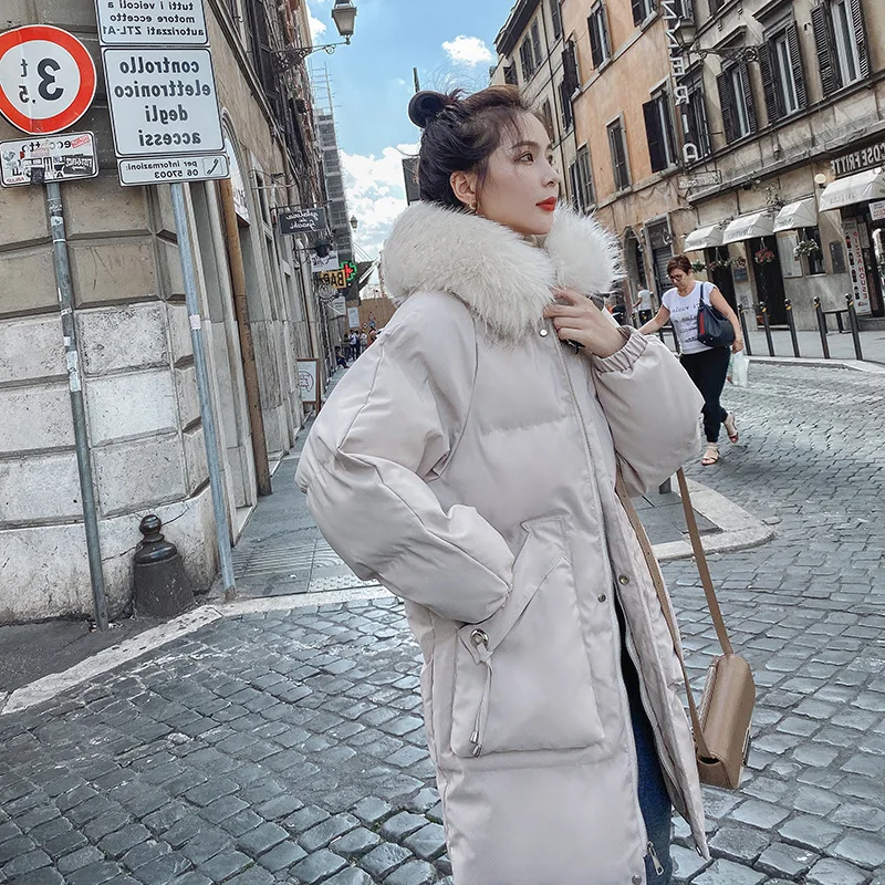 

Photo Shoot Mid-length Two-color down Jacket Cotton-padded Clothes Korean-style Loose-Fit 2019 New Style Winter Dongdaemun Cotto