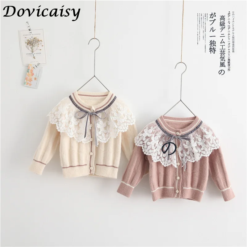 

Baby Girl Cardigan lace Sweater Child Winter Ball In Hand Down Sweater Cardigan Jacket Cardigan for Girl coat