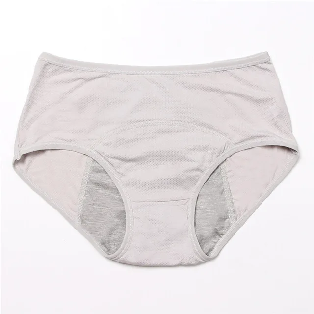 1 pcs gray 2 шт./лот CXZD женское нижнее белье физиологические трусики менструальный период герметичность женские хлопковые дышащие теплые женские трусы - Цвет: 1 pcs gray