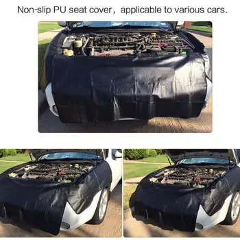 

3pcs M/L Size Auto Repair Fender Lightweight PU Leather Cover With Magnet Anti-scratch Dirt-proof Durable Cloth Protective Mat