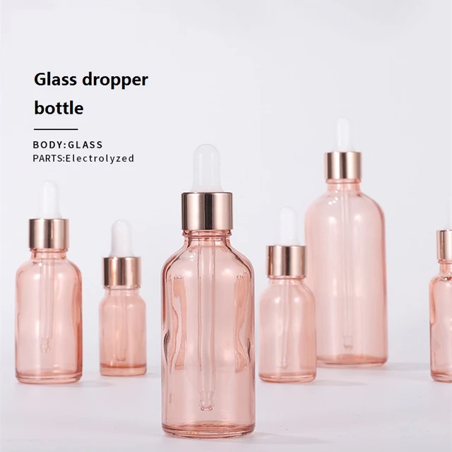 Flacon compte-gouttes en verre transparent givré avec pipette, 3 pièces de  20ml, 30ml, 50ml, 100ml, 40ML, 60ML, 80ML, 120ML - AliExpress