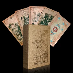 78 Pcs Big Size Tarot High Quality Bronzing Oracle Card Tarot Deck Card with Gudebook Beginner Entertainment Party Game Gift