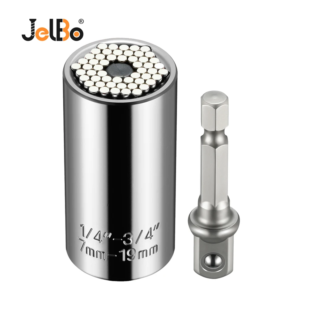 

Jelbo Power Drill Adapter Drill Tools Uiversal Socket Adapter+Power Drill 2pcs Bits Set Adapter Set Car Repair Kit