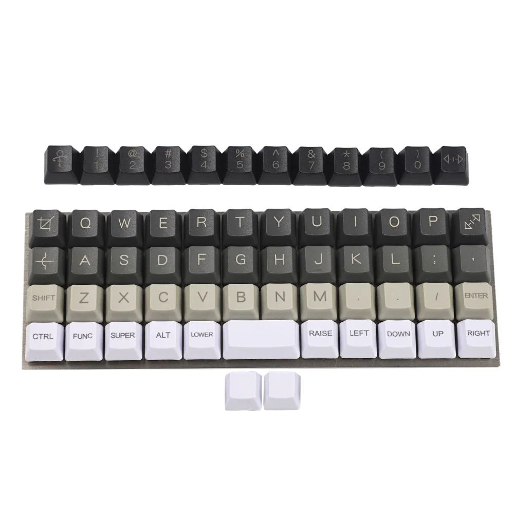 Carbono Branco Keycap gravado a laser, Planck