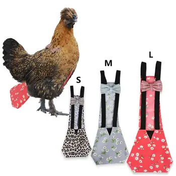 

Pet Chicken Duck Diaper Washable Poultry Goose Clothes Bowknot Design With Elastic Band
