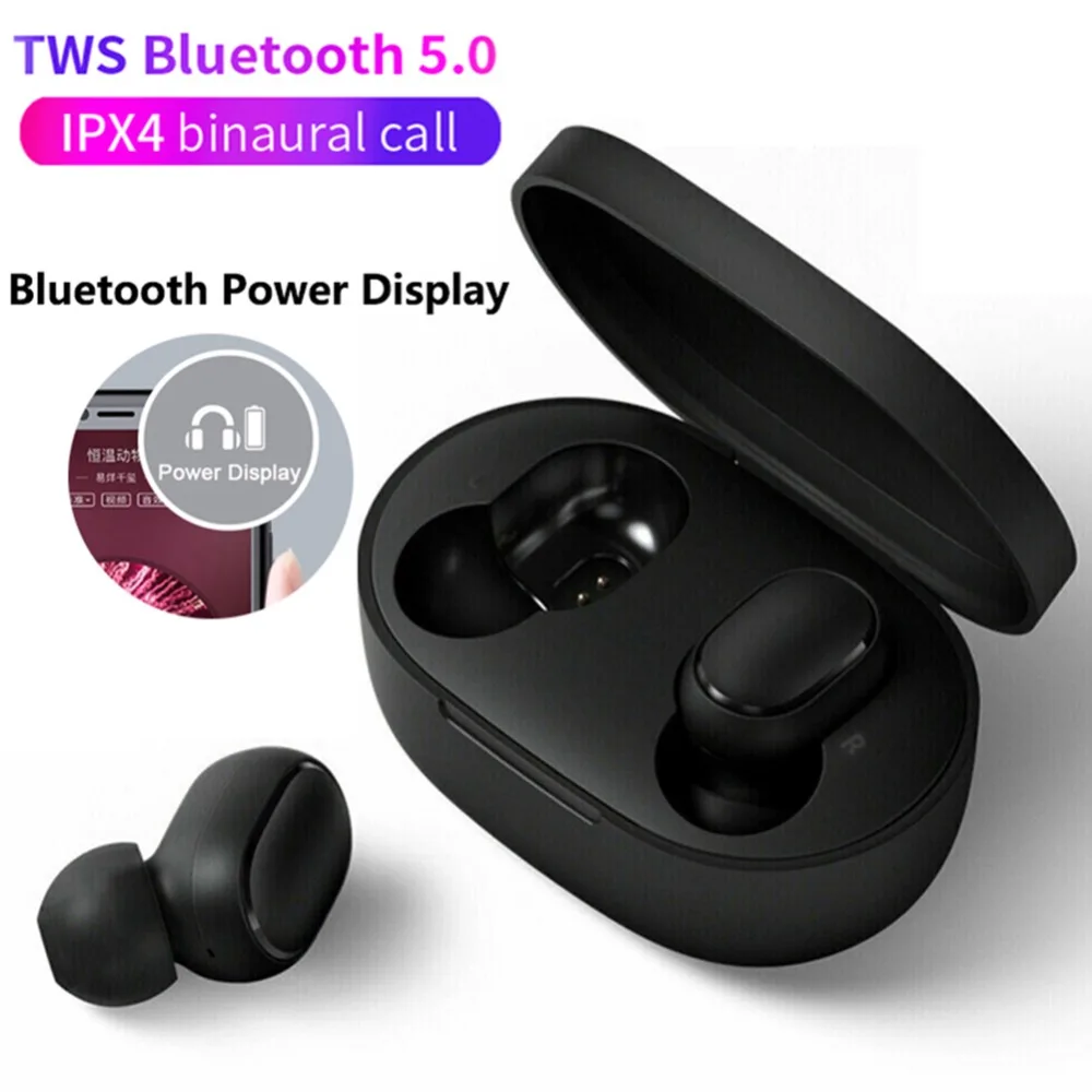 1:1 Высокое качество для Redmi AirDots Bluetooth 5,0 Беспроводной мини-наушники-вкладыши Наушники с зарядный чехол