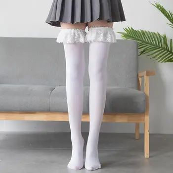 

Black Thigh High Socks Over Knee Socks Women's Tights Black Velvet High Socks Stockings Sexy Lace Thigh Socks Quality High A9X7