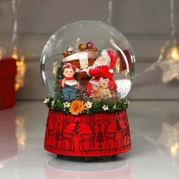

Souvenir polystone water ball music "Santa Claus and the piano" d = 10 cm 14.5x10x10 cm 4822167