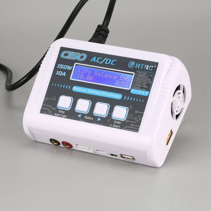 ABKT-HTRC C150 Ac/Dc 150 Вт 10A Смарт баланс зарядное устройство Dis зарядное устройство для радиоуправляемого дрона 1-6Cell Lipo/Life/Lilon 1-15Cell Nimh/Nicd Pb тесто