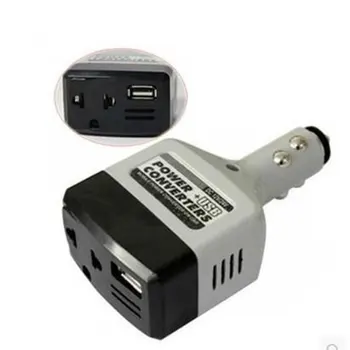 

1 Pcs Car Power Converter Inverter DC12V/24V for 220V Power Adapter Charger Car Cigarette Lighter Socket Power+USB Converter
