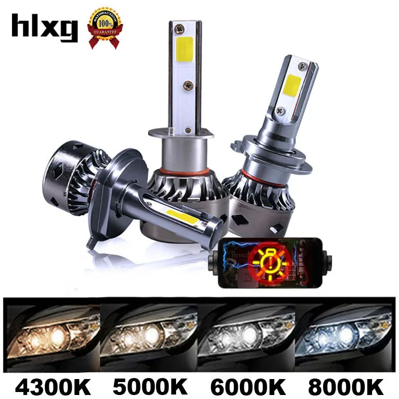 Светодиодсветодиодный лампы HLXG CANBUS H7 H4 H11 H1 6000K 9005 лм 9006 лм|Передние LED-фары для
