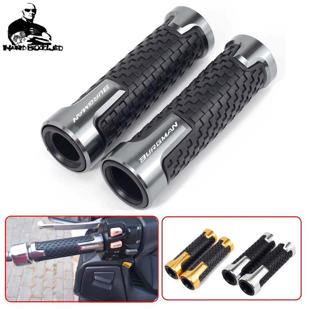 Для suzuki burgman 650 400 125 200 AN650 AN400 AN125 AN200 мотоциклетные штыри 7/" 22 мм CNC алюминиевый резиновый гелевый рукоятка