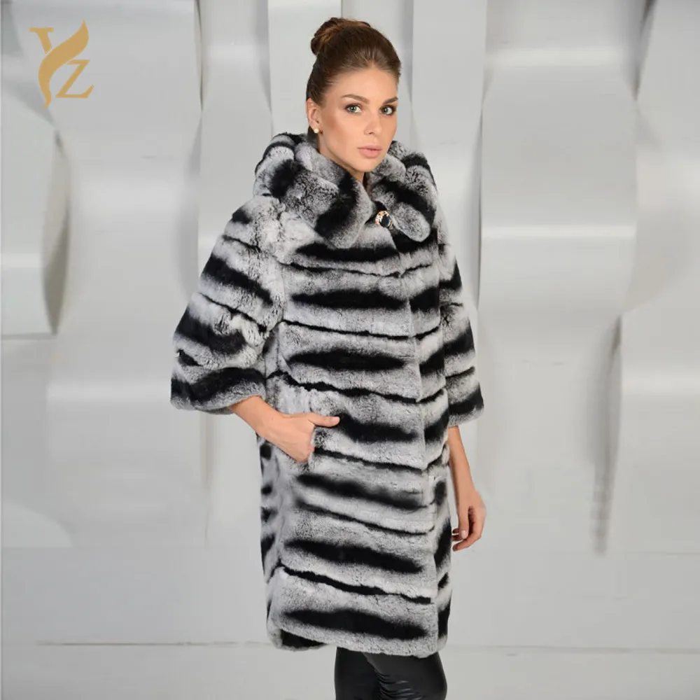 YZ. FURTURE натуральный мех шиншилла кролик рекс мех теплая зимняя высококачественная полная Пелт новая куртка из натуральной кожи Модная женская толстая