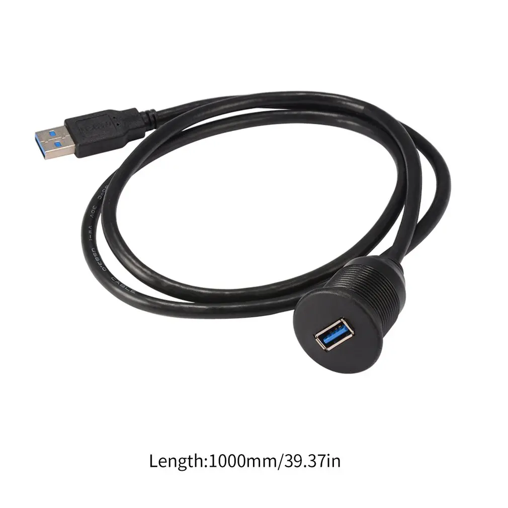 1 метр USB 3,0 тире флеш-кабель удлинитель штекер-Женский панель приборной панели для машины, лодки, мотоцикла CY801