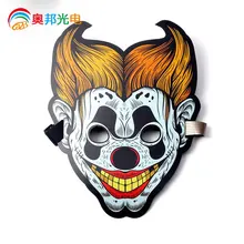 Factory Supply of Goods Voice Luminous Mask LED Shining Mask Halloween Luminous Mask El Voice Cold Light Mask
