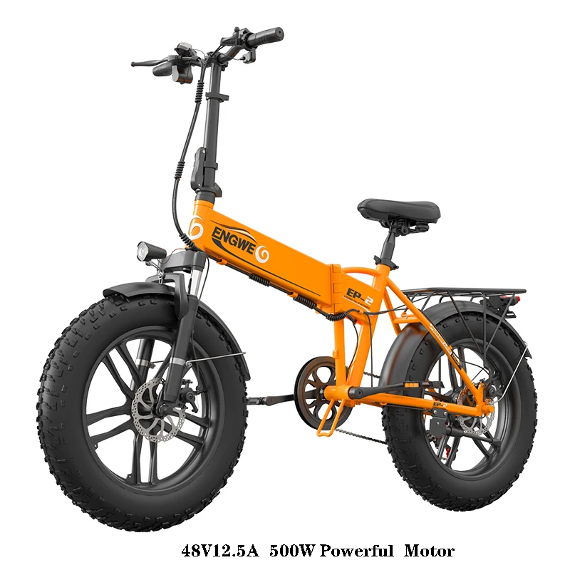Baratos Bicicleta Eléctrica 48V12. 5A batería de litio 20*4,0 pulgadas bicicleta eléctrica plegable de aluminio 500W potente bicicleta de montaña nieve bicicleta de playa
