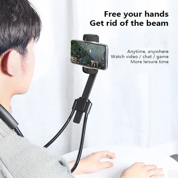 

New Flexible Mobile Phone Holder Hanging Neck Lazy Necklace Bracket Universal Adjustable Neck Hanging Holder Phone IPad Stand