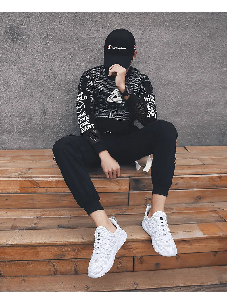 New Style Summer Students Casual Running Athletic Shoes Men's Versitile Fashion Extra High Trendy Shoes Mesh Breathable MEN