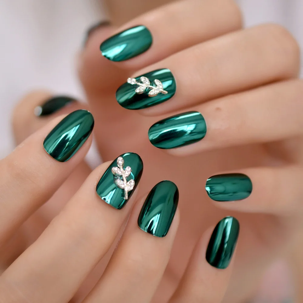 L5192 Gorgeous Luxury Press On Nails Extra Long Light Marble Colorful Crystal Faux Ongles with Large Rhistones AB Perfect Party - Цвет: L5192
