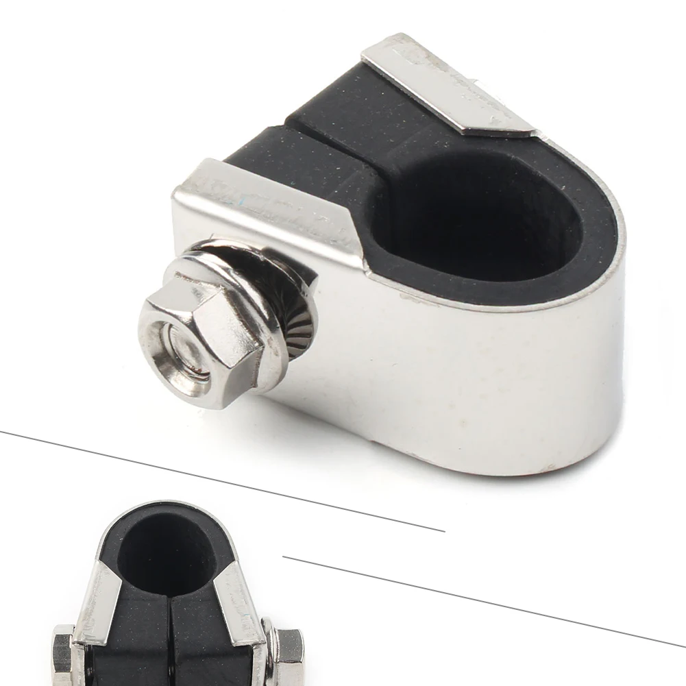 

Зажим для мотоцикла, универсальный резиновый кронштейн для мотоциклов с креплением на руль 7/8 дюйма 1 дюйм, хромированный