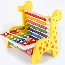 Деревянная мама бусины с оленями цвет Октава стук пианино детская развивающая игрушка деревянная рука стук ксилофон Дошкольное образование калькулятор