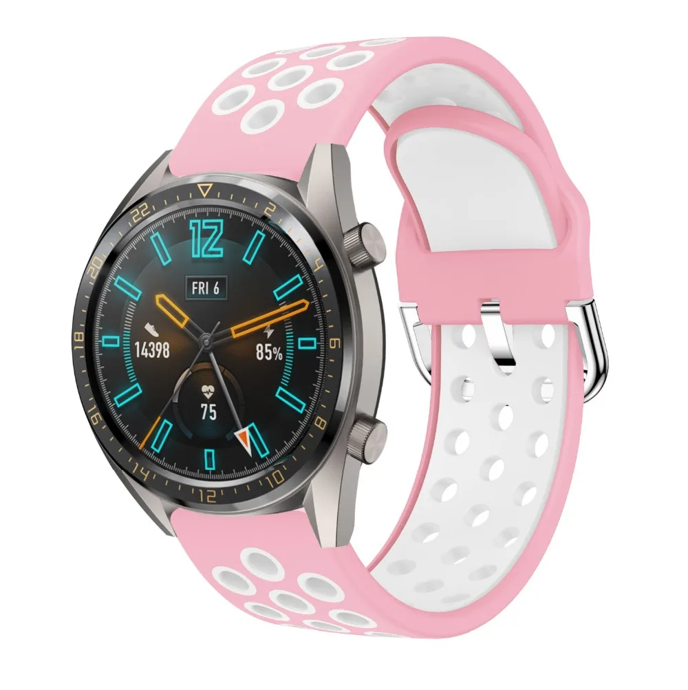 22 мм силиконовый умный ремешок для часов Ремешок для huawei Watch GT GT2 спортивные Сменные аксессуары ремешок для samsung Galaxy 46 мм