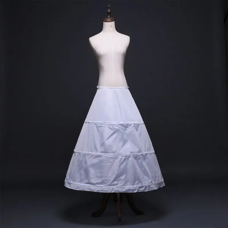 

Womens Crinoline Petticoat 3-Hoops Adjustable Tie Up Bowknot Waist Cosplay Dancing Party Wedding Dress Half Slip Underskirt