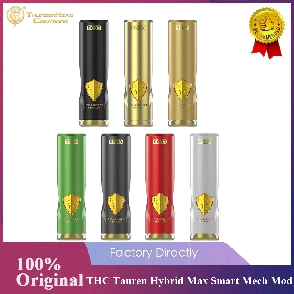 Новый оригинальный умный механический мод THC Tauren Hybrid Max с 2 в 1 гибридным дизайном и