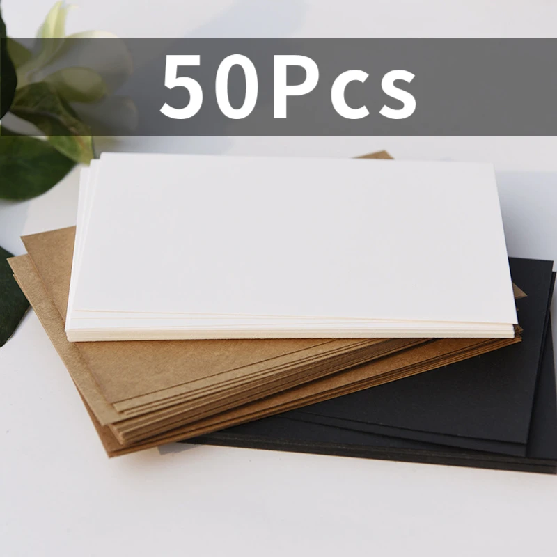 

50 шт./компл. черный, белый цвет крафт-бумага конверты в винтажном стиле Стиль пустые Мини крафт-бумаги конверт для скрапбукинга с надписью «Love» подарок расходные материалы