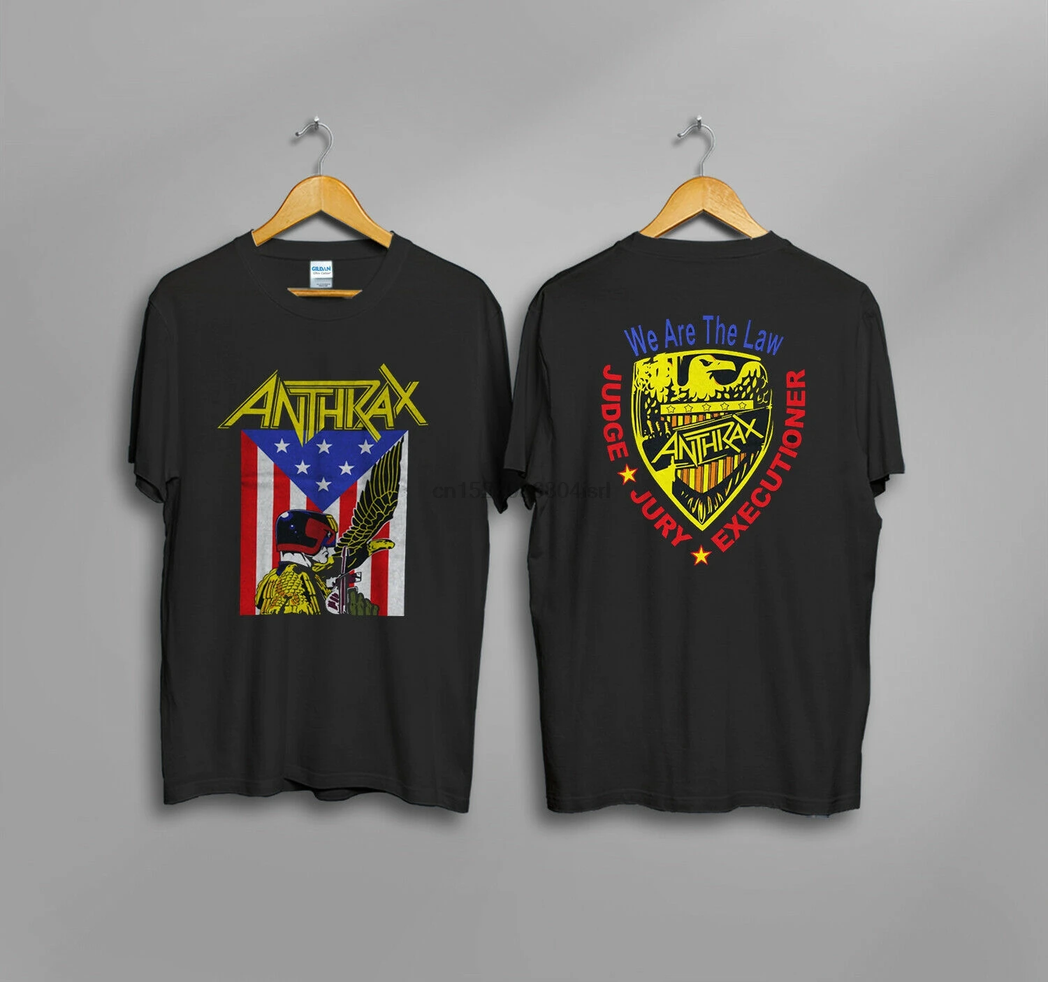 T Shirt 80sANTHR4X Judge Dredd Kami 