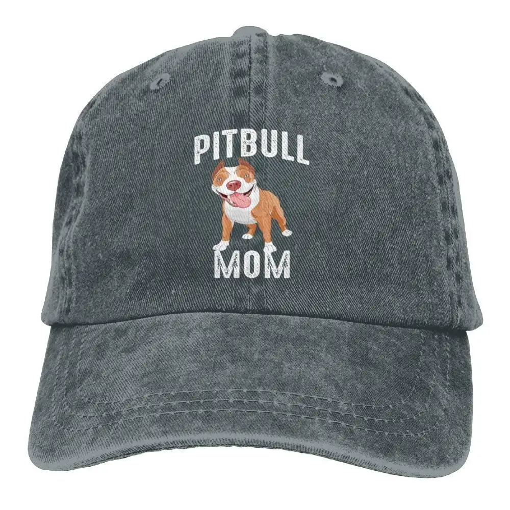 Pitbull Mom джинсовая кепка регулируемая Женская изогнутая бейсболка