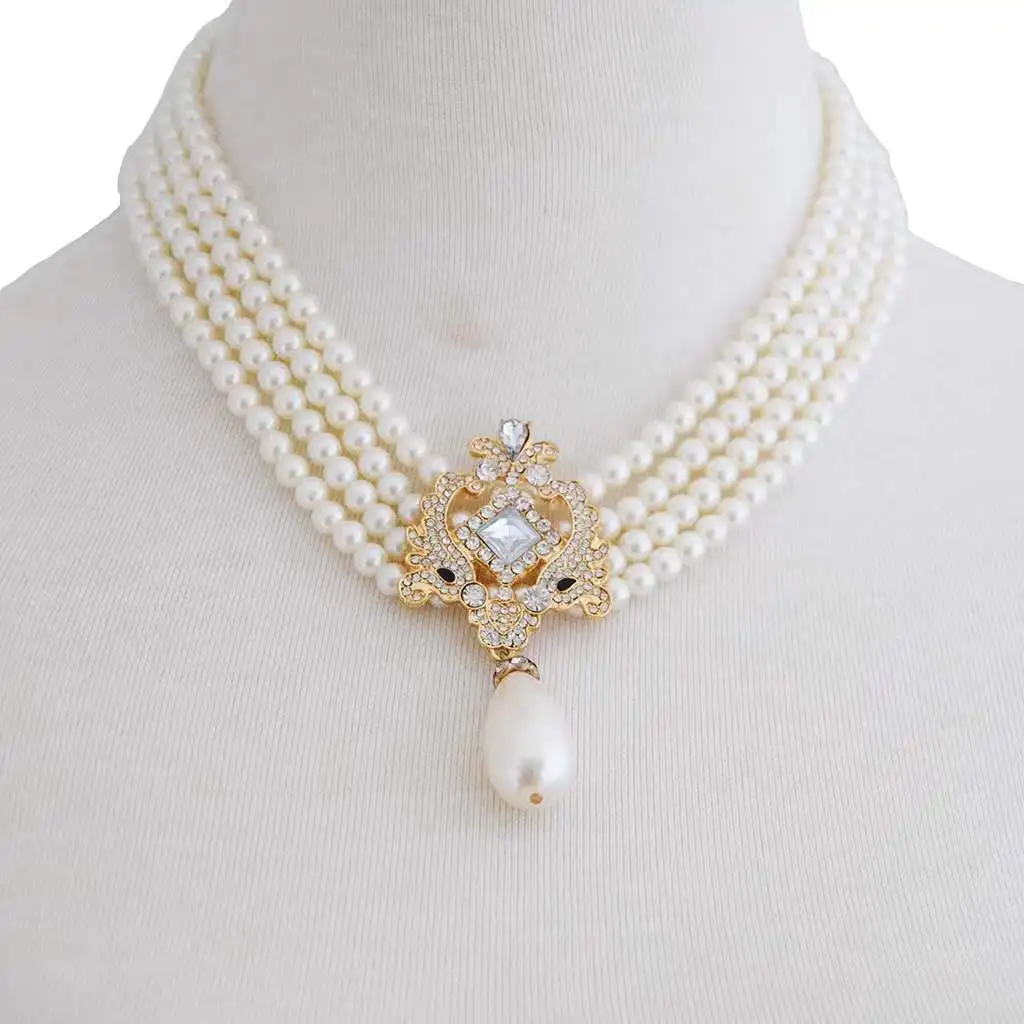 Elegant Bridal Jewelry Multilayer Pearl 