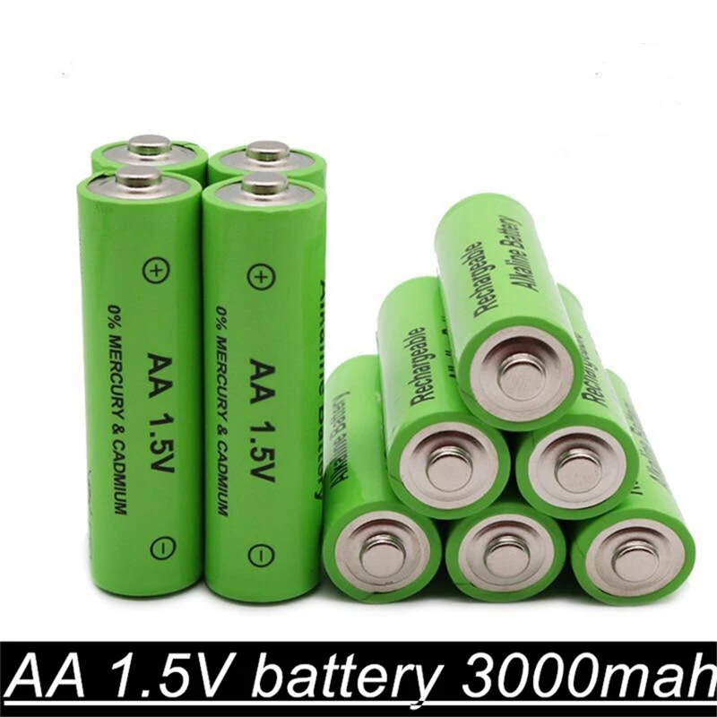 8PCS new AA 1.5v high quality battery 3000mAh rechargeable Ni-MH Rechargeable Battery 2A Baterias for Camera Flashlight | Электроника