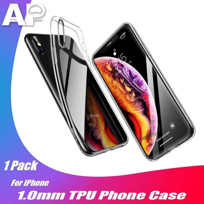 1 мм чехол из термопластичного полиуретана для iPhone 12 мини-11 6 7 8 6S Plus X XS MAX XR