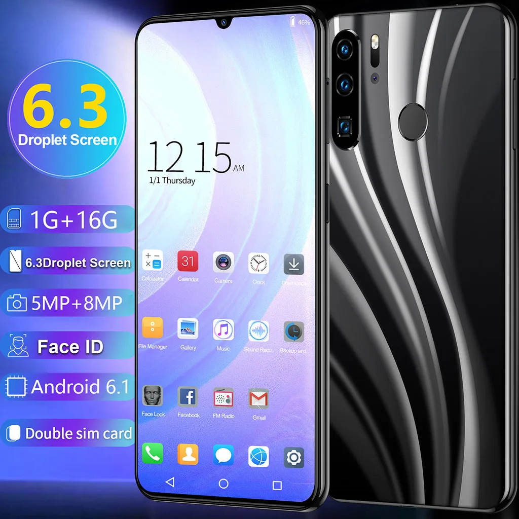 Лучшие продажи продуктов P40 PRO четырехъядерный 6,3 дюймов камера Android 6,1 1G+ 16G gps 3g мобильный телефон для звонков поддержка ЕС Прямая поставка