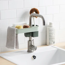 Basket Kitchen Sink Sponge Soap Towel Holder Bathroom Strainer Gadget Sinks Faucet Drain Fregaderos Cocina Kitchen Fixture YQ50
