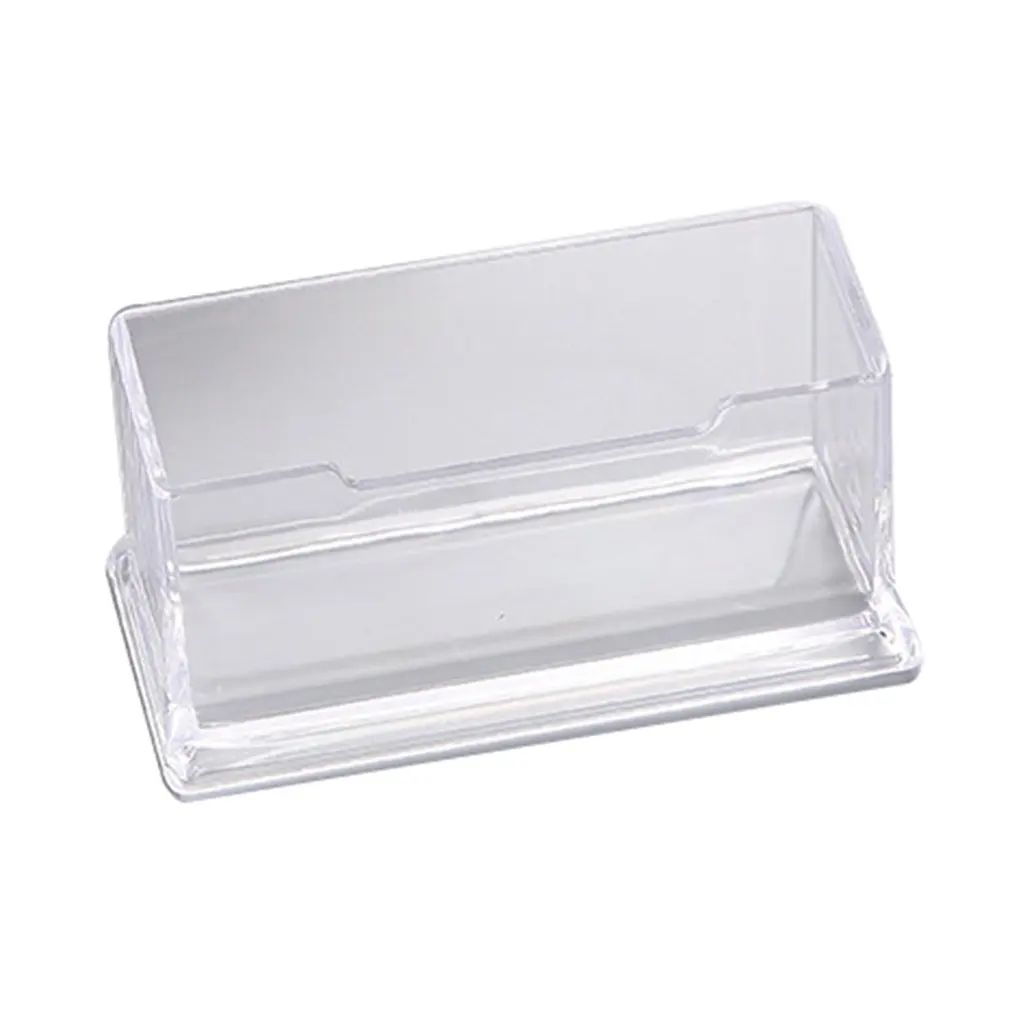 

1 Pcs Clear Desk Bussiness Shelf Box Storage Display Stand Acrylic Plastic Transparent Desktop Business Card Holder 105*45*40mm