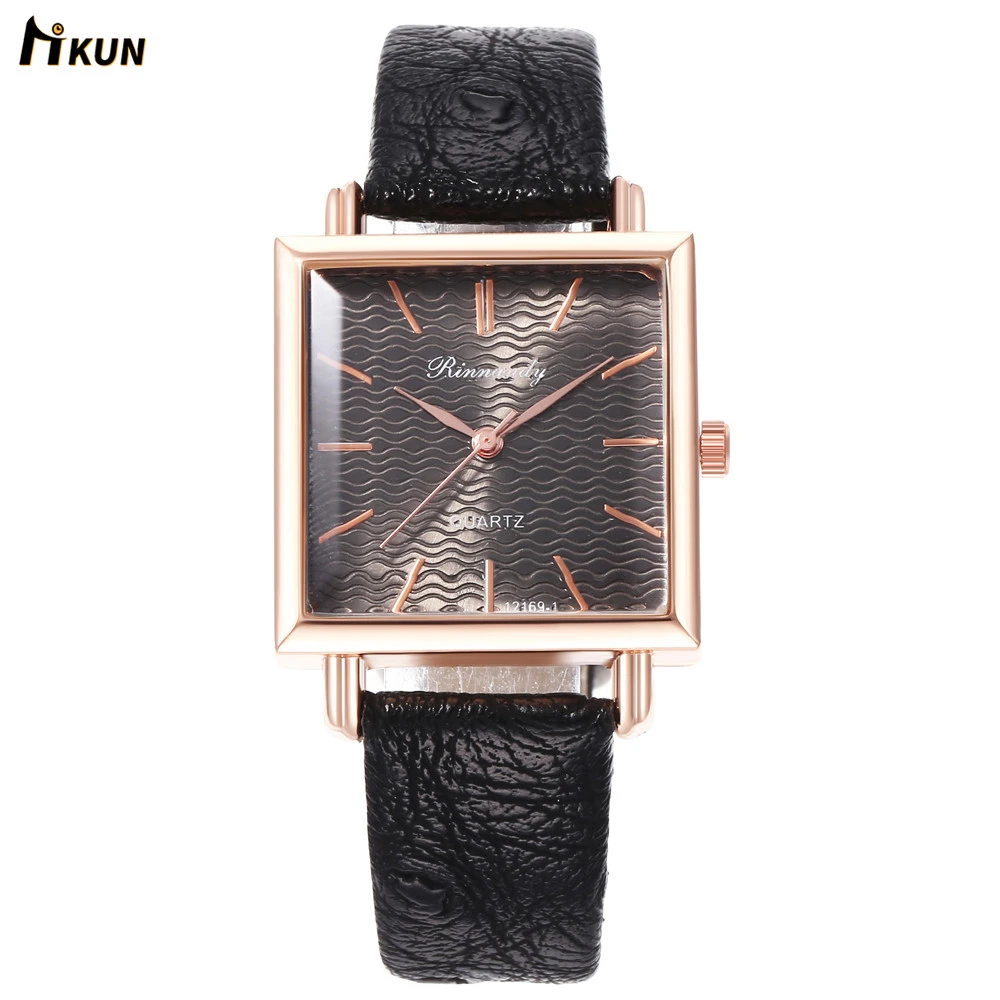 

Quartz Watches Women Clock Ladies Square Leather Strap Rectangle Casual Fashion Female Dress Watch Casual Wristwatch Relogio