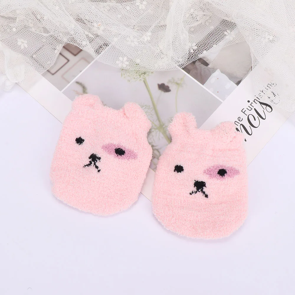 pink Нескользящие носки для малышей; зимние носки из кораллового флиса; теплые носки-тапочки для маленьких мальчиков и девочек; Одежда для младенцев; аксессуары; утепленные - Цвет: pink