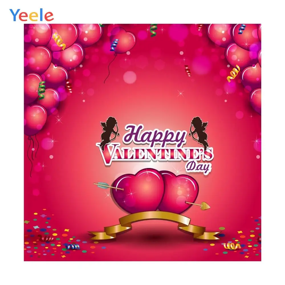 

Yeele Love Hearts Ballon Red Light Bokeh Valentine Day Photography Background Custom Photographic Backdrops For Photo Studio