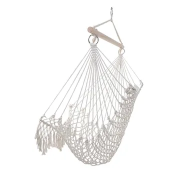 

Easy to hang and assemble Cotton Rope Sling With Tassel Beige