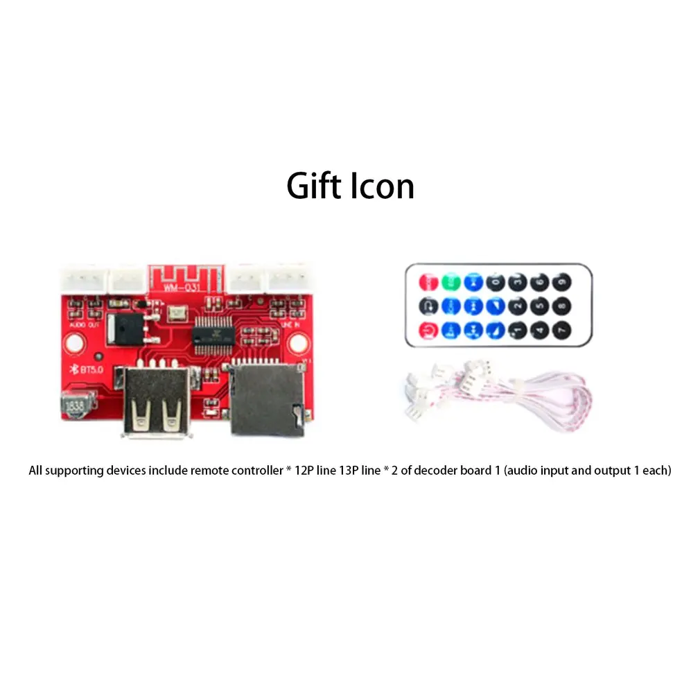 HIFI USB u-диск T-Flash Card BT5.0 декодер MP3 Поддержка WMA WAV FLAC APE дистанционное управление функция однократного повтора
