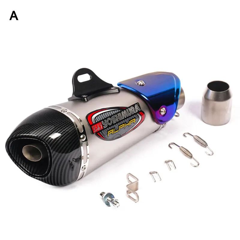 Escapamento Escape Moto Akrapovic выхлопная труба мотоцикла глушитель silencieux труба Кроссовый скутер для yoshimura z900 ltz 400 crf230 - Цвет: A
