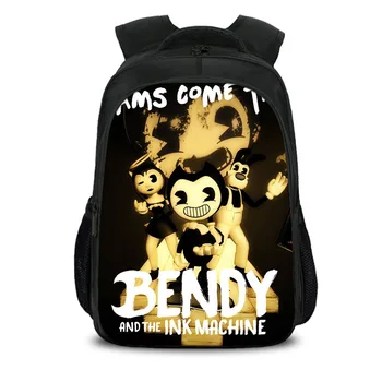 

Bendy and The Ink Machine Backpack Boys Girls Cartoon Children Backpacks Famous Game Kids School Bags Bookbag Backpack